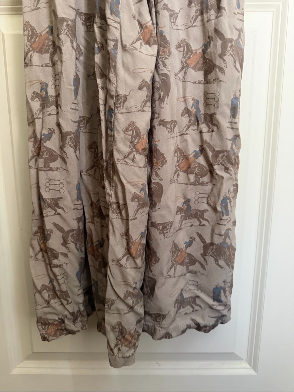 Rayón romper the trailride print jumpsuit M western rodeo country horse cowgirl - Picture 2 of 13